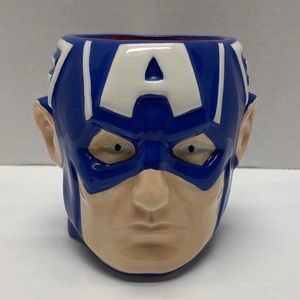 Marvel 3-D Coffee Mug Captain America 4"×7"×5"